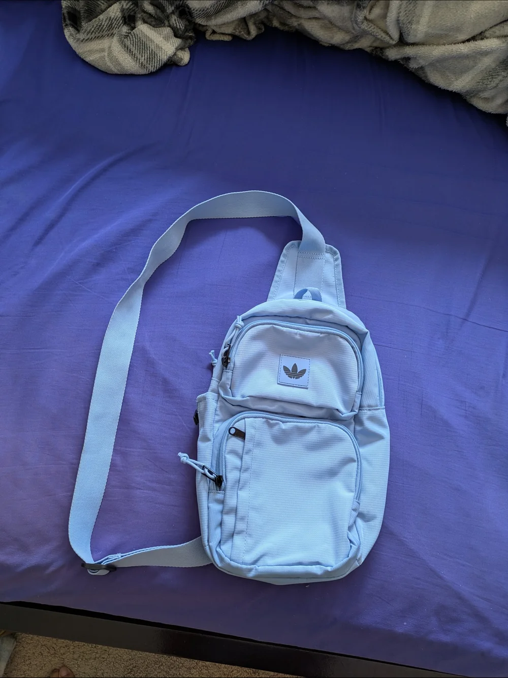Adidas Men’s Solid Light Blue Mini Backpack Sling